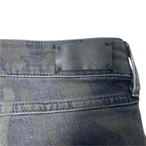 SANDRO Women's Black Washed Green Zebra Print Skinny Denim Jeans Size 40 EUC - Picture 7 of 11